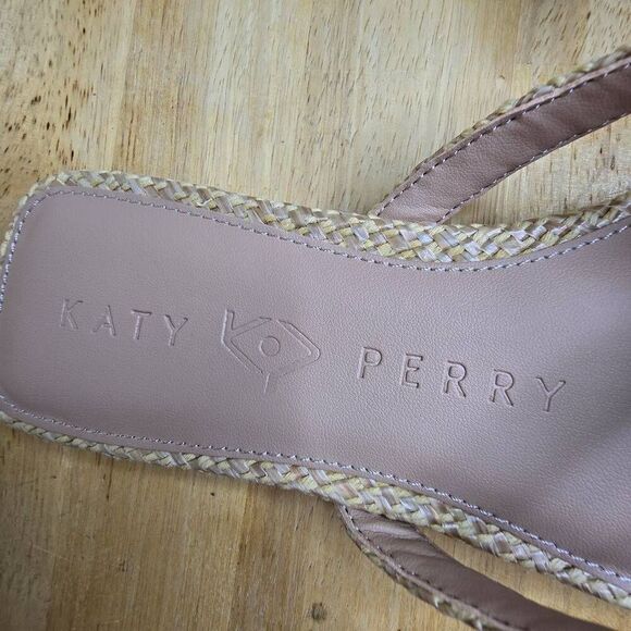 Katy Perry The Camie Shell Sandal Natural Woven Size 8 - Picture 13 of 13